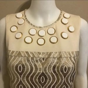 Tory Burch Gold Clayton Shift Dress